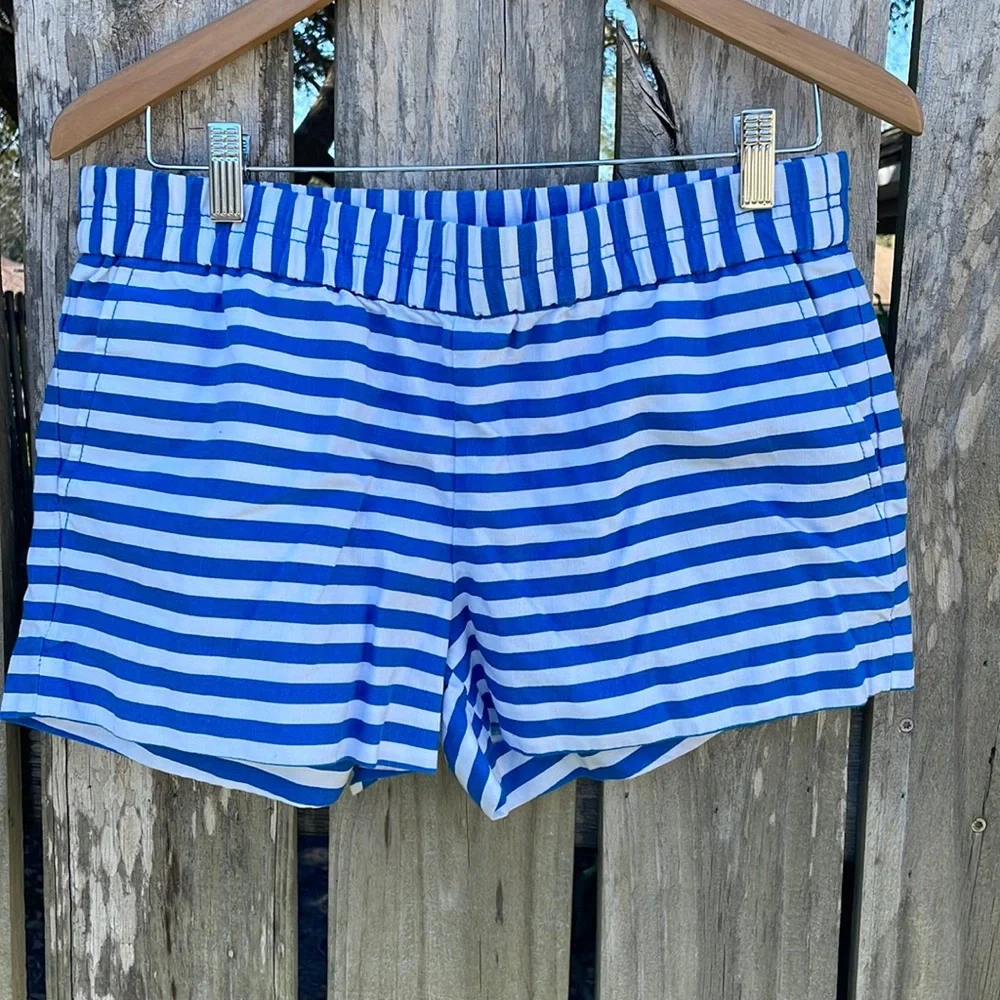 J. Crew Blue Stripe Shorts Sz 6 EUC